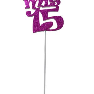 Topper de Torta Frase Mis 15 x1
