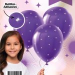Set de globos Brillos Violeta x3
