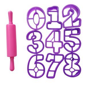 Set Cortante Numeros c/ Palo de Amasar x1