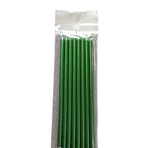 Velas Metalizadas Verdes x8