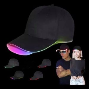 Gorro visera negra con tira neón x1