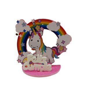 Adorno Goma Eva para torta Unicornio x1