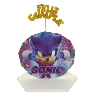 Adorno Goma Eva para torta De Sonic x1