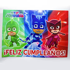 Afiche Feliz Cumple Pj Masksx1