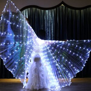 Capa con forma de Alas LED Larga Blancas (145 cm (L) x 300cm (A)) x1