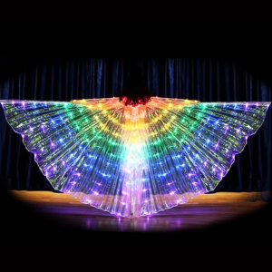 Capa con forma de Alas LED Larga Multicolor (145 cm (L) x 300cm (A))  x1