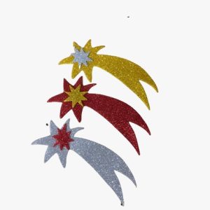Aplique de Navidad Estrella Fugaz Grande x3