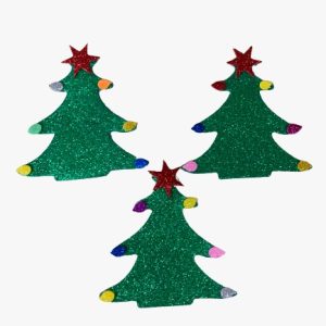 Aplique de Navidad Modelo Arbolito con Bolitas x3