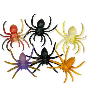 Arañas en colores de plástico x 6