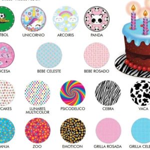 Bandejas Redondas estampadas Fantasia x1