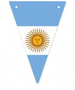 Banderin de Argentina triangular de papel x 1