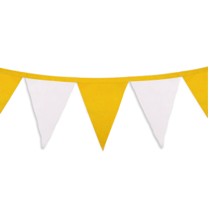 Banderin Amarillo y Blanco 3 metros x1