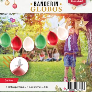 Banderín de globos Navidad