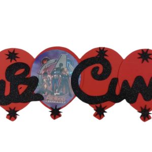 Cartel Goma Eva de Feliz cumpleaños Avengers x1