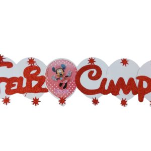 Cartel Goma Eva de Feliz cumpleaños Minnie x1
