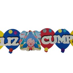 Cartel Goma Eva de Feliz cumpleaños Plim Plim x1