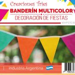Banderin multicolor 3 metros x1