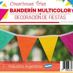 Banderin multicolor 3 metros x1
