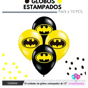 Globo De Latex Estampado Batman x 10