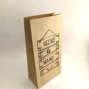 Bolsita De Papel Estampada "Hecho a mano" x 10