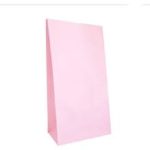 Bolsita De Papel Lisa Rosa Pastel x 10