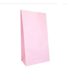 Bolsita De Papel Lisa Rosa Pastel x 10