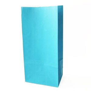 Bolsita De Papel Lisa Turquesa x 10