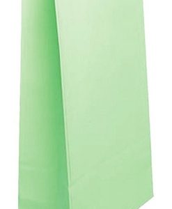 Bolsita De Papel Lisa Verde pastel x 10