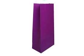 Bolsita De Papel Lisa Violeta x 10