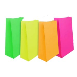 Bolsitas De Papel Colores Fluo x10