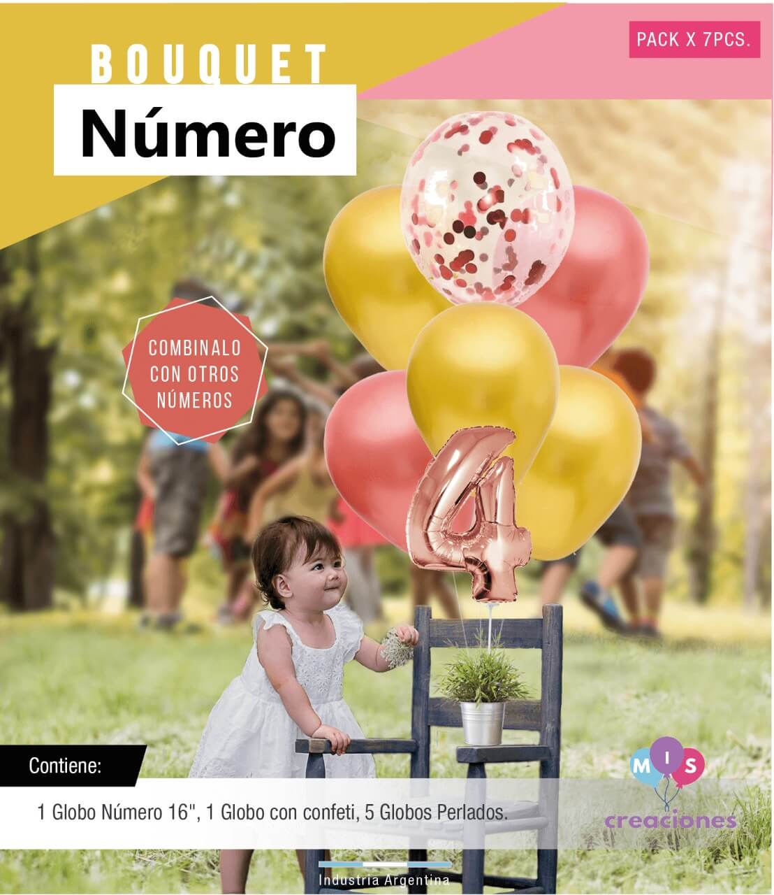 Set de globos con números