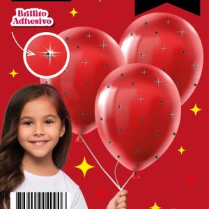 Set de globos Brillos Rojo x 3