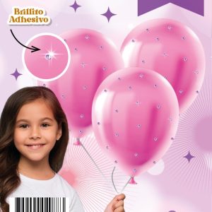Set de globos Brillos Rosa x 3