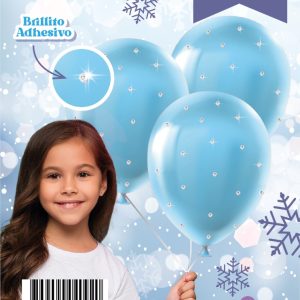 Set de globos Brillos celeste x 3