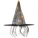 Gorro Bruja Estampado Transparente Con Pelo x 1