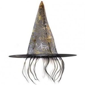 Gorro Bruja Estampado Transparente Con Pelo x 1