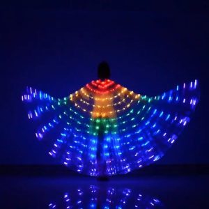 Capa con forma de Alas LED Multicolor Corta (100 cm(L) x 200 cm (A)) x1