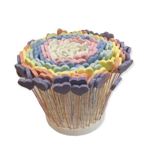 Corazones Gibriados con alambre Color Pastel x1