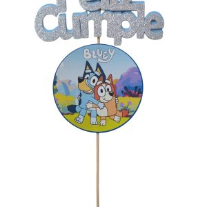 Cartel de Feliz Cumple Bluey x1