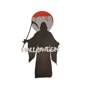 Cartel Goma eva Halloween Hombre con Guadaña x1