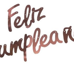 Guirnalda Feliz Cumpleaños Rosa Gold x1