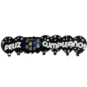 Cartel Goma Eva de Feliz Cumpleaños Among Us x1
