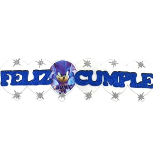 Cartel Goma Eva de Feliz Cumpleaños Sonic x1