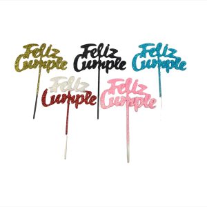 Topper Feliz cumple Estandar para Torta x1