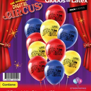 Globo De Latex Estampado Circus x 10