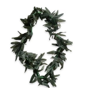 Collar Hawaiano de hojas verdes