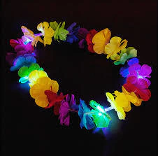 Collar Hawaiano luminoso x1