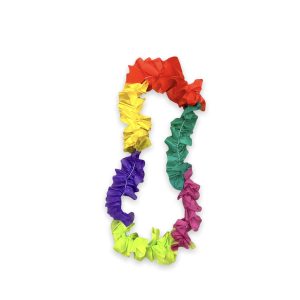 collar hawaiano de friselina multicolor x 3