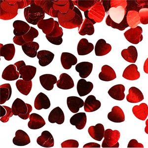 Confeti Corazon Rojo Metalizado x 50 gramos