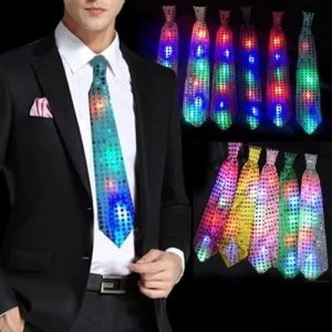 Corbatin de lentejuela Luminoso x1
